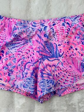 Lilly Pulitzer Pink & Purple Printed Athletic Shorts